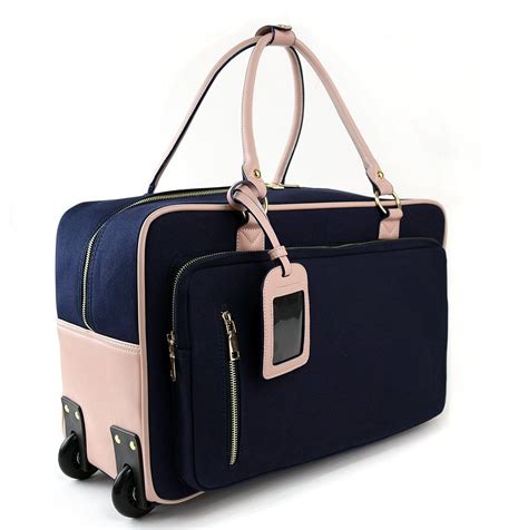 Amazon.com | Womens Travel Duffel Overnight Carry On Weekend Bag w ...