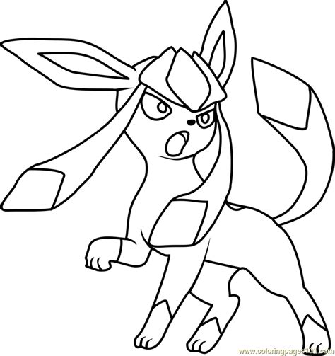 Create a pokemon coloring pages book for your private collection. Glaceon Pokemon Coloring Page for Kids - Free Pokemon ...