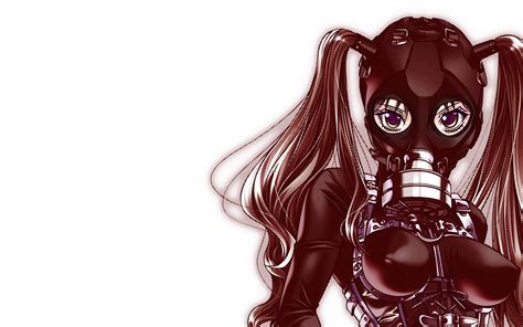 Anime, black, drawings, gas, masks, vocaloid, white, 1920x1200, 238204. Anime Gas Mask Wallpaper - WallpaperSafari