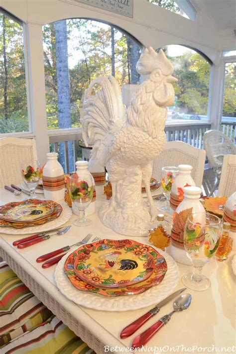 The napkin can be placed on the plates or underneath the fork. Pancake Breakfast Table Setting Tablescape