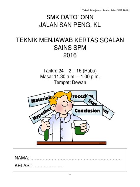 Berdasarkan pengetahuan sains, berikan satu sebab bagi jawapan anda di 6(a). Teknik Menjawab Soalan Sains Spm 2016