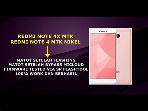 Download the latest xiaomi stock rom (original firmware, flash file) for all the available xiaomi smartphone and tablets for free. SOLUSI REDMI NOTE 4X MTK NIKEL MATOT SETELAH FLASH - YouTube