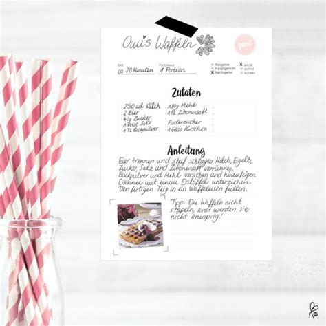 Check spelling or type a new query. 6 Rezeptkarten / Printable A5 | Kochbuch selbst gestalten ...