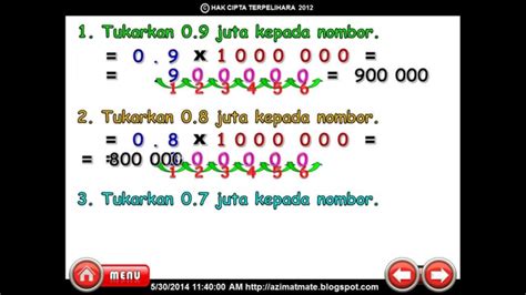 Kandungan bahagian 1 memahami apa pecahan dan perpuluhan bahagian 2 menukar pecahan kepada perpuluhan menggunakan bahagian cuba cara lain untuk menukar pecahan kepada perpuluhan. MATEMATIK UPSR PENUKARAN PERPULUHAN JUTA KEPADA NOMBOR ...