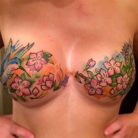 Seen in the image is a very attractive design of a. 30 Intimate Breast Tattoos | Amazing Tattoo Ideas - Page 17