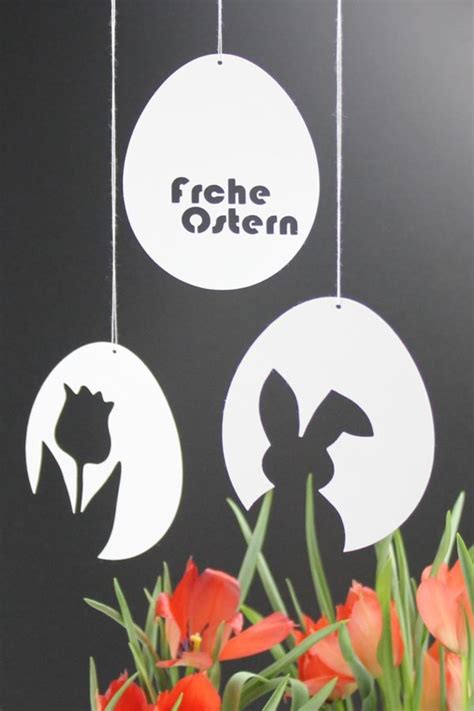 Viel spaß wünscht euch basteln mit kids. 3 Vorlagen für schnelle & schlichte Osterdeko aus Papier: Osterhase & Tulpe & „Frohe Ostern ...