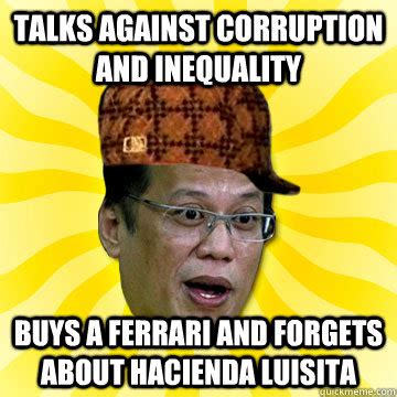 President noynoy aquino is an ampaw president, a president. talks against corruption and inequality buys a ferrari and ...