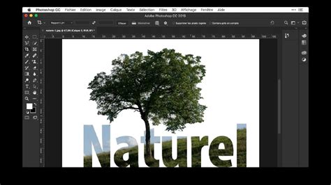 Insérer une image dans du texte avec Photoshop - YouTube