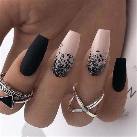 Procedimiento para realizar uas acrlicas: Uñas Acrilicas Negras Con Blanco - Uñas Acrilicas Negras ...