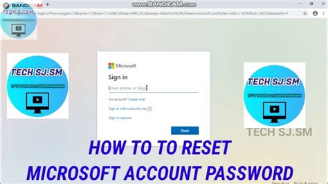 HOW TO RESET MICROSOFT ACCOUNT PASSWORD BY TECH SJ.SM ...