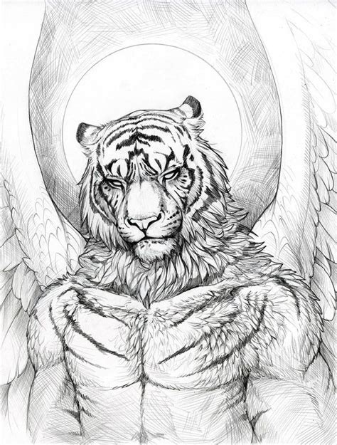 I wanted to try and draw something, but i couldnt think of anything or draw anything i. Angel by hibbary on DeviantArt (With images) | Anthro cat, Art