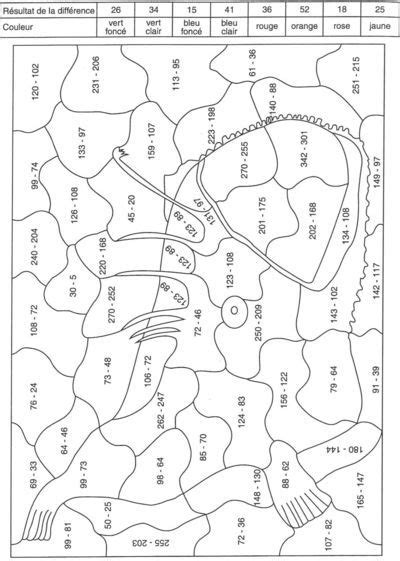 Online rekenen oefenen en leren met allerlei rekensommen. Coloriage magique : soustractions à 2 et 3 chiffres ...