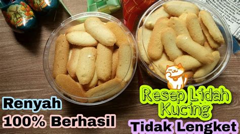 Teksturnya renyah, lembut, dan lumer di mulut. Resep Lidah Kucing Spesial - Resep Kue Lidah Kucing Tiga ...