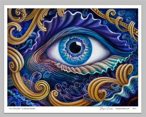 Eye of Poseidon Visionary Art Paper Print by Morgan Mandala | Etsy in 2021 | Visionary art, Art 