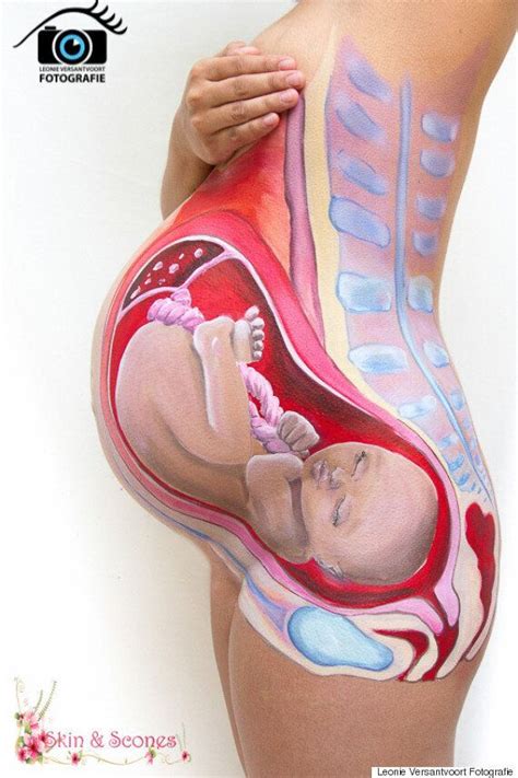 If no pregnancy occurs, it breaks down in about 10 days. Incredible Body Art On Pregnant Women Shows Exactly How A ...