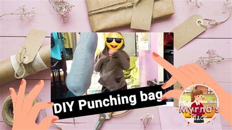 What do you fill a punch bag with? DIY Punching Bag - YouTube