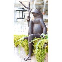 At houzz we want you to shop for design toscano japanese pagoda solar lantern statue part # al58699uk with confidence. Sitting Frog Garden Statue with Solar Lantern - FindGift.com