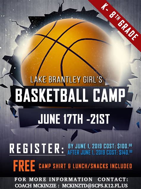 Visiting brantley lake state park? Lake Brantley Girls Basketball Camp, Orlando FL - Jun 17 ...