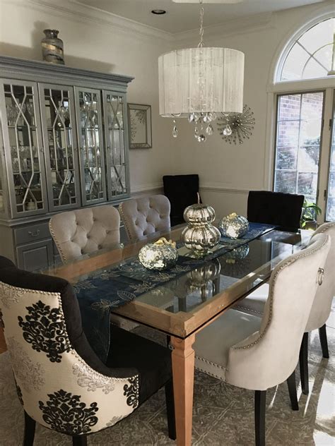 Enjoy quick delivery and amazing customer service when you shop at luxedecor. i Painted my cherry dining room China cabinet silver ...