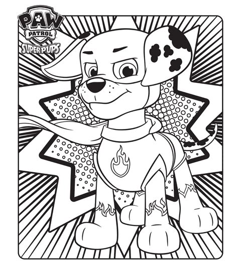 Free printable cartoon characters colouring sheets for kids. paw patrol mighty pups coloring pages - Clip Art Library