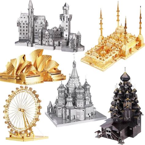 Order) new 3d metal puzzle diy toys la tour eiffel 3d educational toys. Piececool 3D Metal Puzzle Toy DIY Simulation Church Castle ...