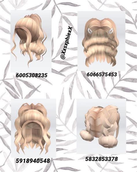 You can see all codes and for more item codes you need to click here. Roblox Hair Id Codes Blonde - Roblox Rhs Hair Id Codes 2 ...