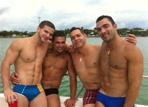 Are you searching for muscle boy png images or vector? Shirtless Athletic Muscle Males Party Guys Boating Speedo ...