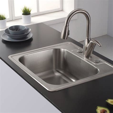 Maybe you would like to learn more about one of these? 25" L x 22" W Drop-In Kitchen Sink (With images) | Drop in ...