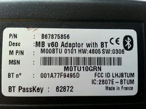 Is it possible to support this internal. Sell Mercedes Benz Bluetooth V60 Bluetooth Module Cradle Adapter B67875856 motorcycle in Dublin ...