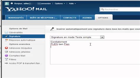Comment signer un email yahoo - YouTube