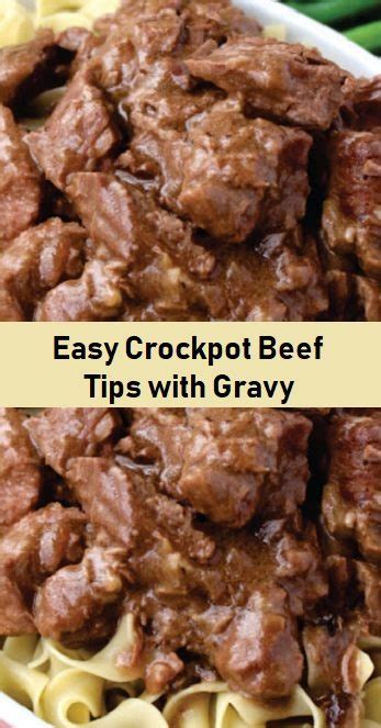 I am making your crockpot beef tips and gravy today and am excited to try it. Easy Crockpot Beef Tips with Gravy - Food Menu in 2020 ...