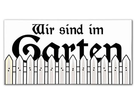 Holzschild wir sind im garten 17,50 € wird geladen verfügbar. Wir sind im Garten - Aluminium Hinweisschild - Hausnummern ...