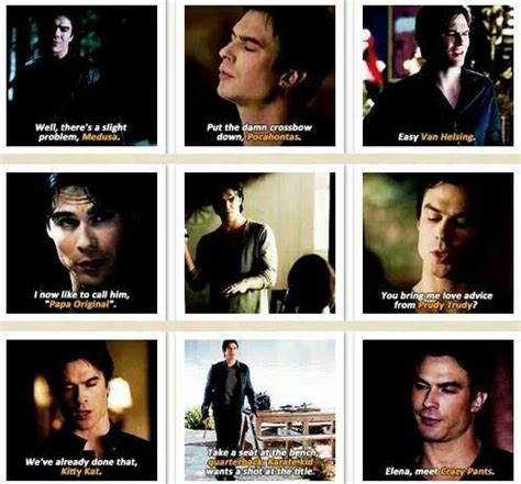 You want passion and adventure, and thank you, vampire diaries, for entertaining me once i got bored of arrowverse. Love Damon and all his nicknames | Vampire diaries, Damon ...