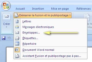 Montag bis freitag 8.00 bis 16.30 uhr; Imprimer une adresse sur une enveloppe avec word 2007 - Ti ...