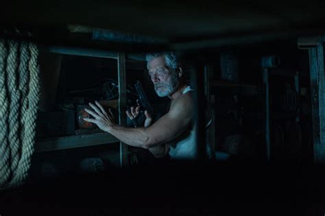 Don't breathe 2, in which stephen lang once again portrays a furious blind gulf war veteran who fends off a handful of intruders in brutal makeshift ways don't breathe was a sleeper hit, taking in $89 million at the box office (on a budget of $9 million), and striking while the iron was hot would have. Stephen Lang DON'T BREATHE courtesy of Sony - Bloody ...