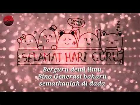 Lirik lagu hymne guru dan terimakasihku + puisi perpisahan. Lagu Tema Hari Guru 2020 - YouTube