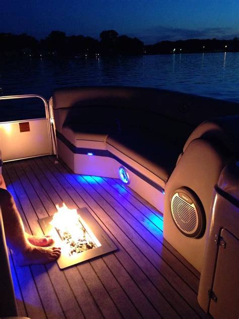 These tables are mostly designed with a lid on top that has a lock; Deck Mount Pontoon Boat Fire Pit. www.boatfirepits.com ...