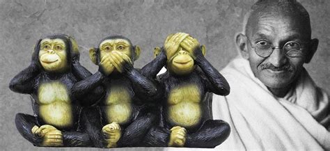 Proverb 1 the subject of this webpage, from the east, a noble moral code to follow, avoid evil in all forms. know about gandhis three monkeys and lessons - देश ...