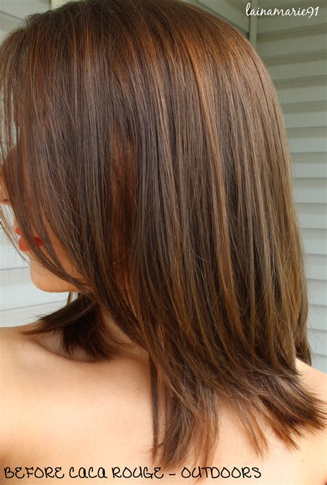 When henna is applied on black or dark brown hair, the hair will be dyed auburn to burgundy with red highlights that will be visible in the sunlight. Lainamarie91: Lush Caca Rouge Henna Hair Dye - Before ...
