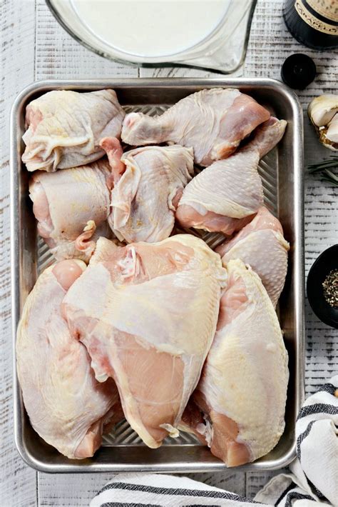 Cut between the joints, through the muscles, and along the fat lines. Buttermilk Roasted Chicken Dinner - Simply Scratch