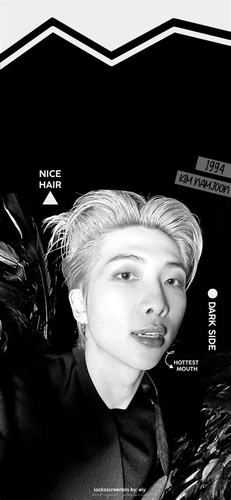 Check out this beautiful collection of namjoon black aesthetic wallpapers, with 21 background images for your desktop and phone. #rm #btswallpaper in 2020 | Namjoon, Bts black and white ...