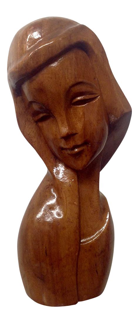 Mid-Century Wood Carving on Chairish.com | Mid century painting, Sculpture, Sculptures