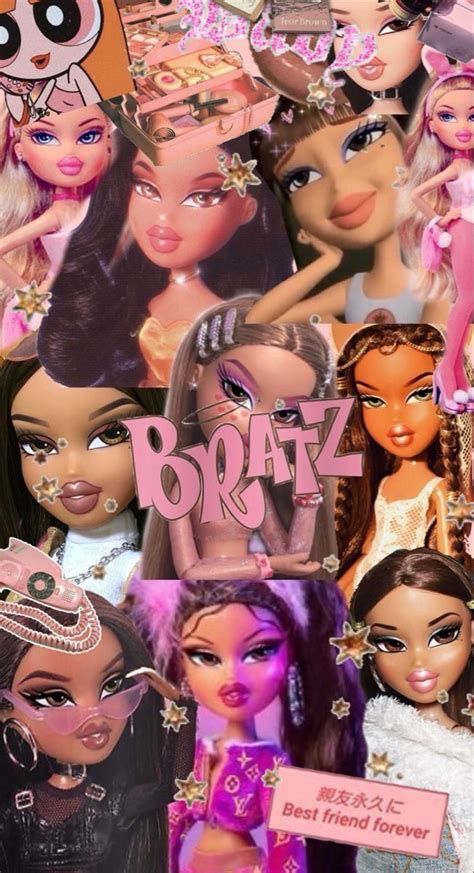 Bratz doll dolls baddies elsa disney characters fictional characters aurora sleeping beauty disney princess wallpaper. Pin by Liyahcoleman on Bratz‍☁️ | Pink wallpaper iphone ...