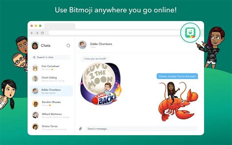 People can also use bitmoji while communication on a desktop with the app's chrome extension. Bitmoji - Chrome Web Store