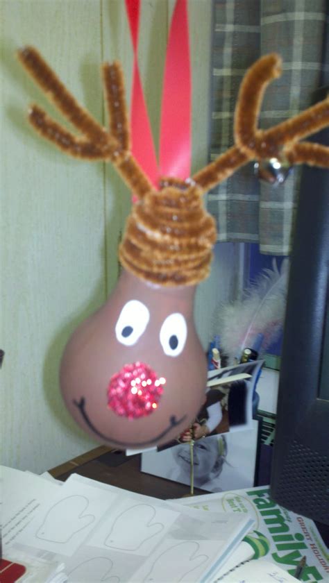 Maybe you would like to learn more about one of these? Rudolph Light Bulb Christmas Tree Ornament | Holiday ...