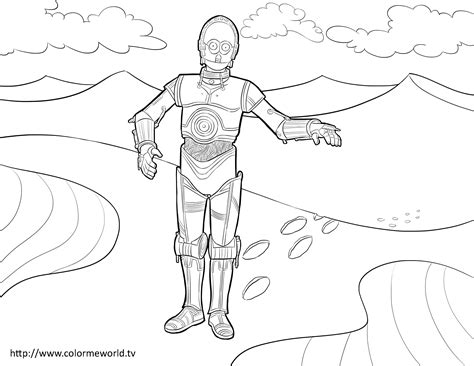 A new cartoon drawing tutorial is uploaded every week, so stay tooned! C3po Coloring Page at GetColorings.com | Free printable ...