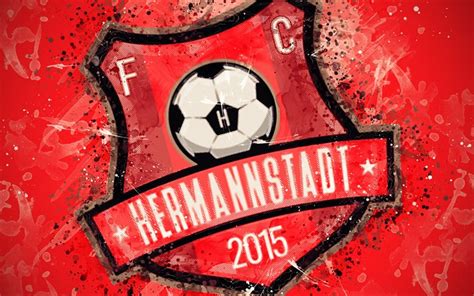Fc hermannstadt have won just 5 of their last 38 away matches in divizia a. Download wallpapers FC Hermannstadt, 4k, paint art, logo, creative, Romanian football team, Liga ...