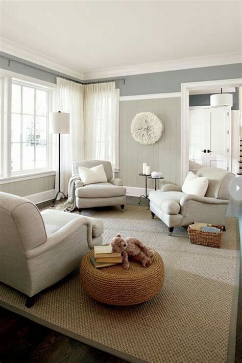 The fourth bedroom has a chair rail with wainscoting under it. High chair rail | Home living room, Living room style ...