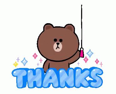 Thanks Brown GIF - Thanks Brown ThankYou - Discover & Share GIFs in 2021 | Line sticker, Thanks ...