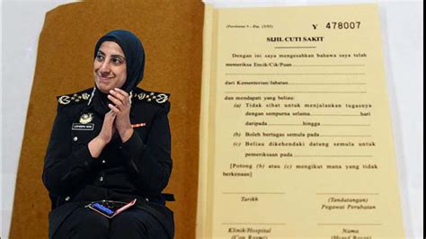 Cuti sakit diberi oleh ketua jabatan atau kuasa tertentu apabila disahkan sakit oleh pegawai perubatan berdaftar, lembaga perubatan atau panel doktor kerana tidak sihat untuk menjalankan tugas jawatannya. Sejak bila SPRM mengesahkan MC pesakit? | Baca....